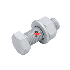 HEAVY HEXAGON HEAD BOLT ASTM-A307A+NUT+WASHER (Metric) HOT DIP GALVANIZED (H.D.G)
